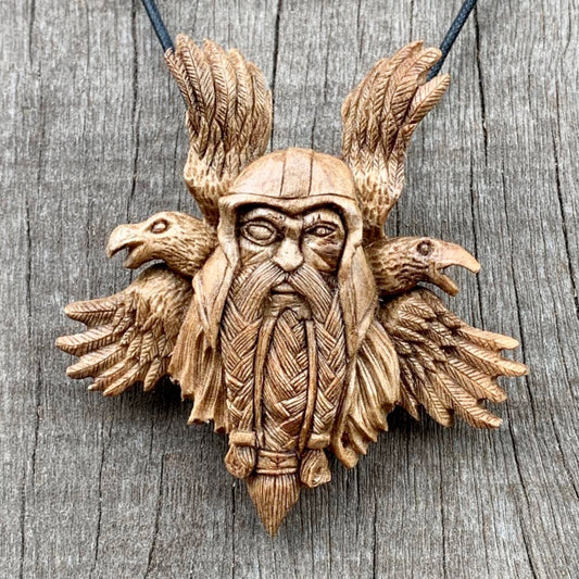 Odin with his Ravens Pendant