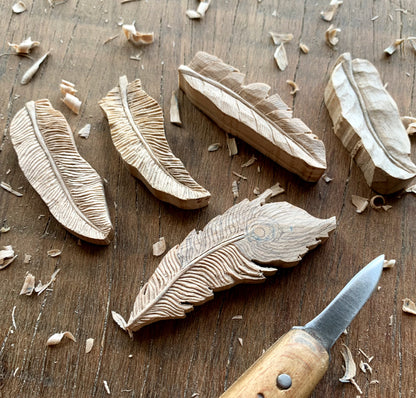 Peacock Feather Walnutood Pendant