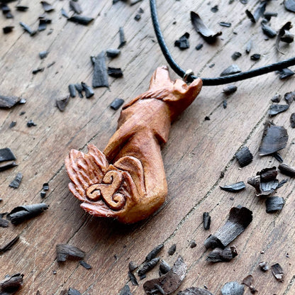 Celtic Fox with Triskelion Pendant
