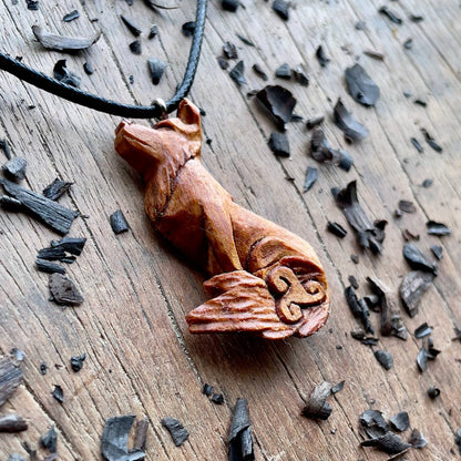 Celtic Fox with Triskelion Pendant