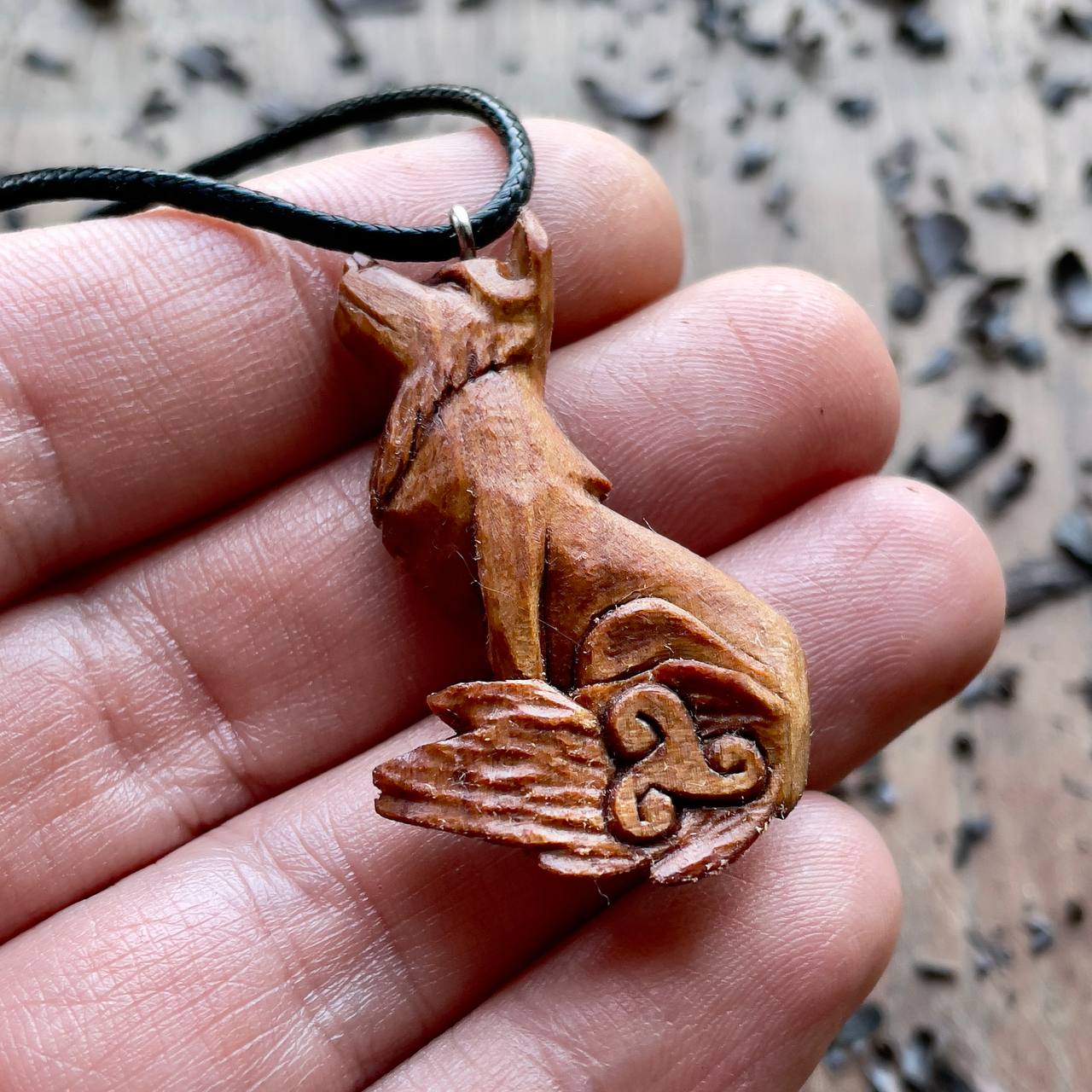 Celtic Fox with Triskelion Pendant