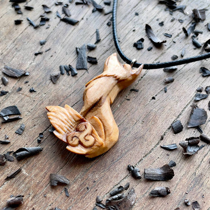 Celtic Fox with Triskelion Pendant