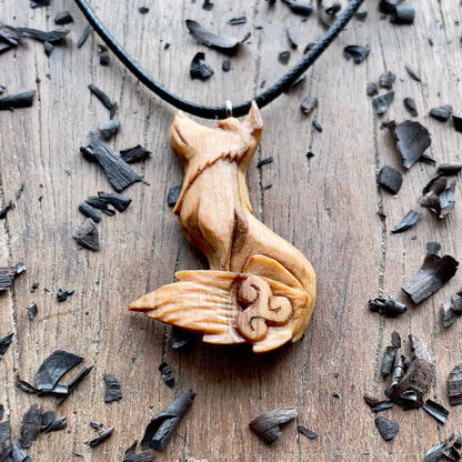 Celtic Fox with Triskelion Pendant