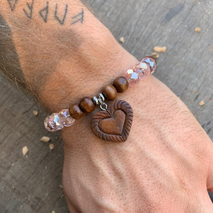 Beads Bracelet With Heart Pendant