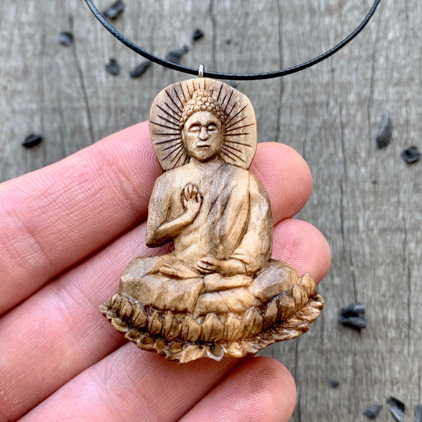 Hand Carved Buddha Pendant