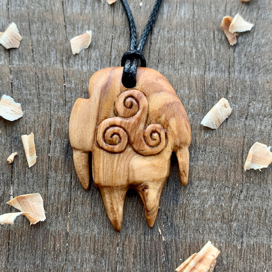 Celtic Wolf Paw Pendant