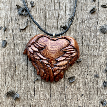 Unique Heart With Wings Pendant