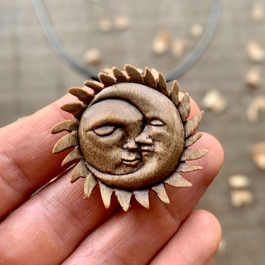 Sun Moon Faces Pendant