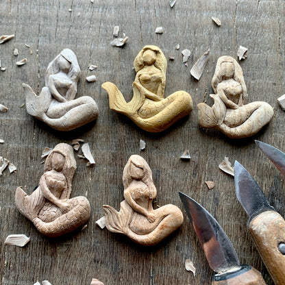 Siren Walnut Wooden Pendant