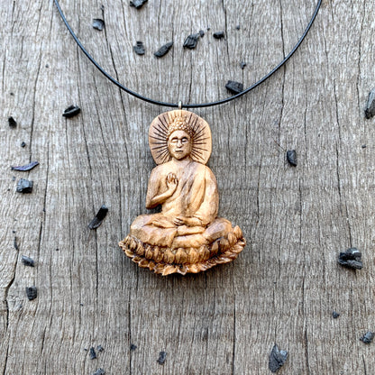 Hand Carved Buddha Pendant