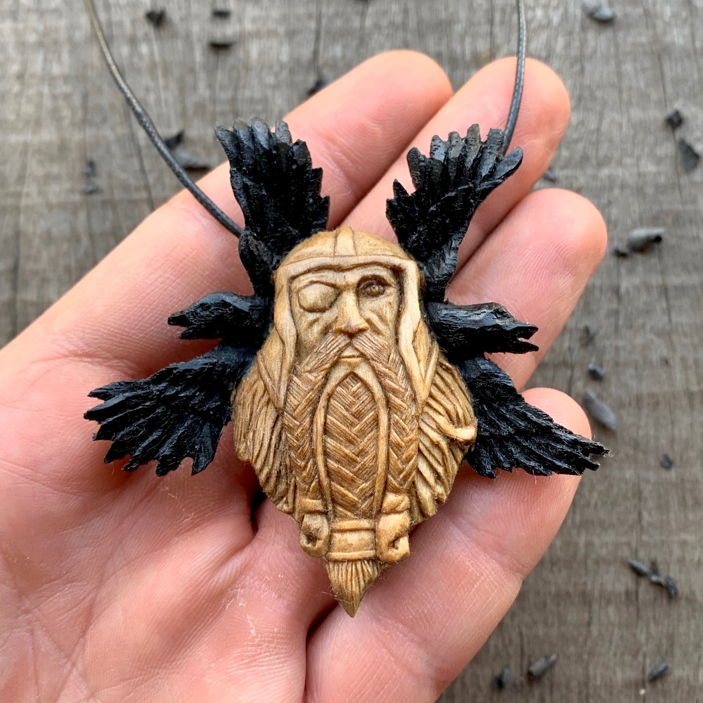 Odin with his Ravens Pendant