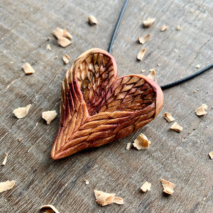 Angel's Wings Heart Shape Pendant