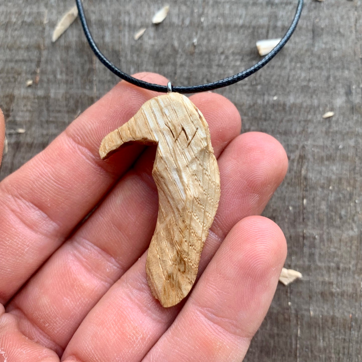 Seagull Head-Feather Pendant