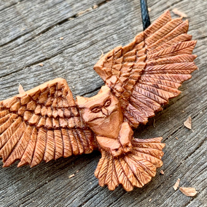 Open Wings Owl Pendant