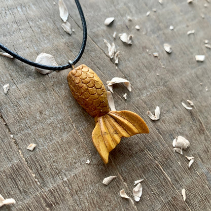 Siren's Tail Mulberry Wood Pendant