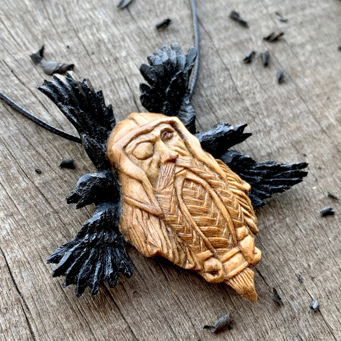 Odin with his Ravens Pendant