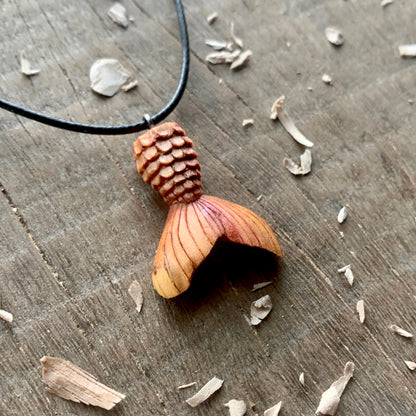 Siren's Tail Plum Wood Pendant