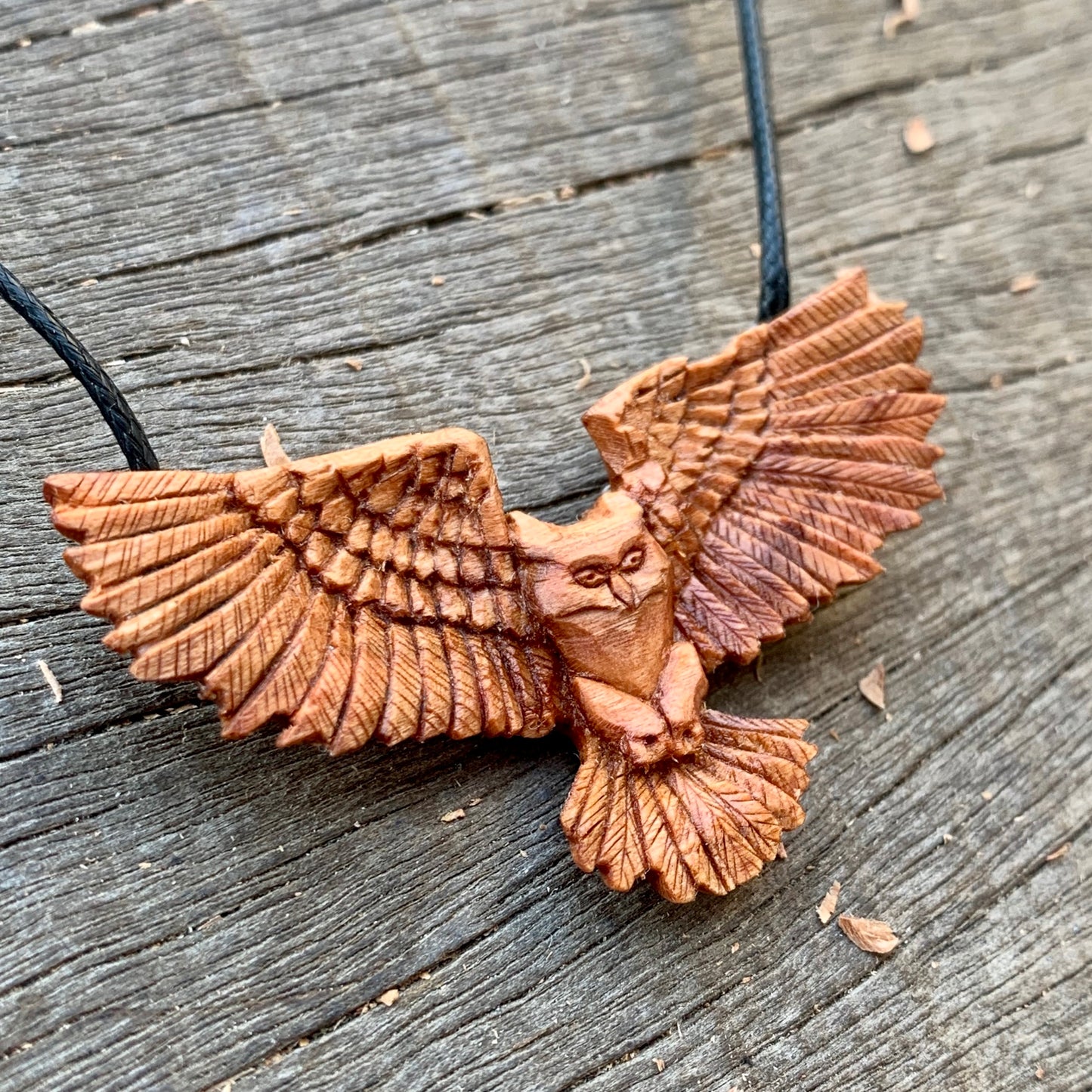 Open Wings Owl Pendant