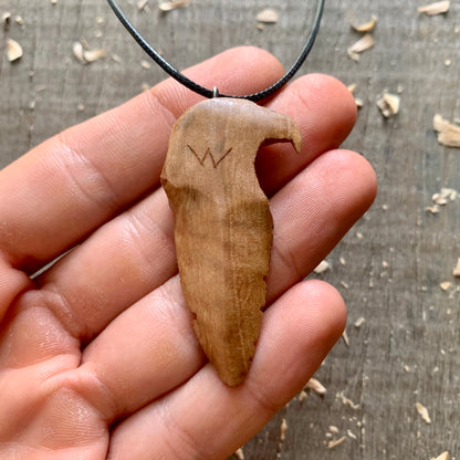 Eagle Head-Feather Pendant