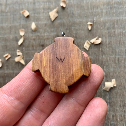 Celtic Cross Plum Wood Pendant