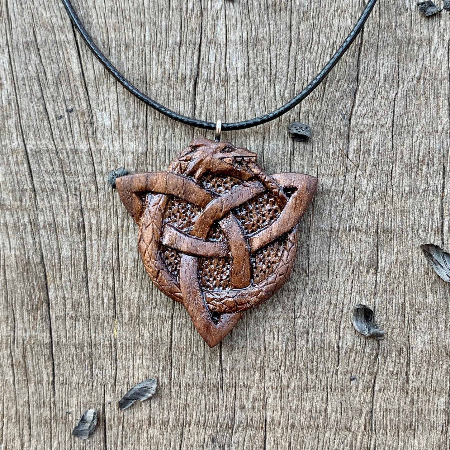 Uroboro Dragon Triquetra Pendant