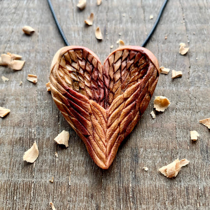 Angel's Wings Heart Shape Pendant