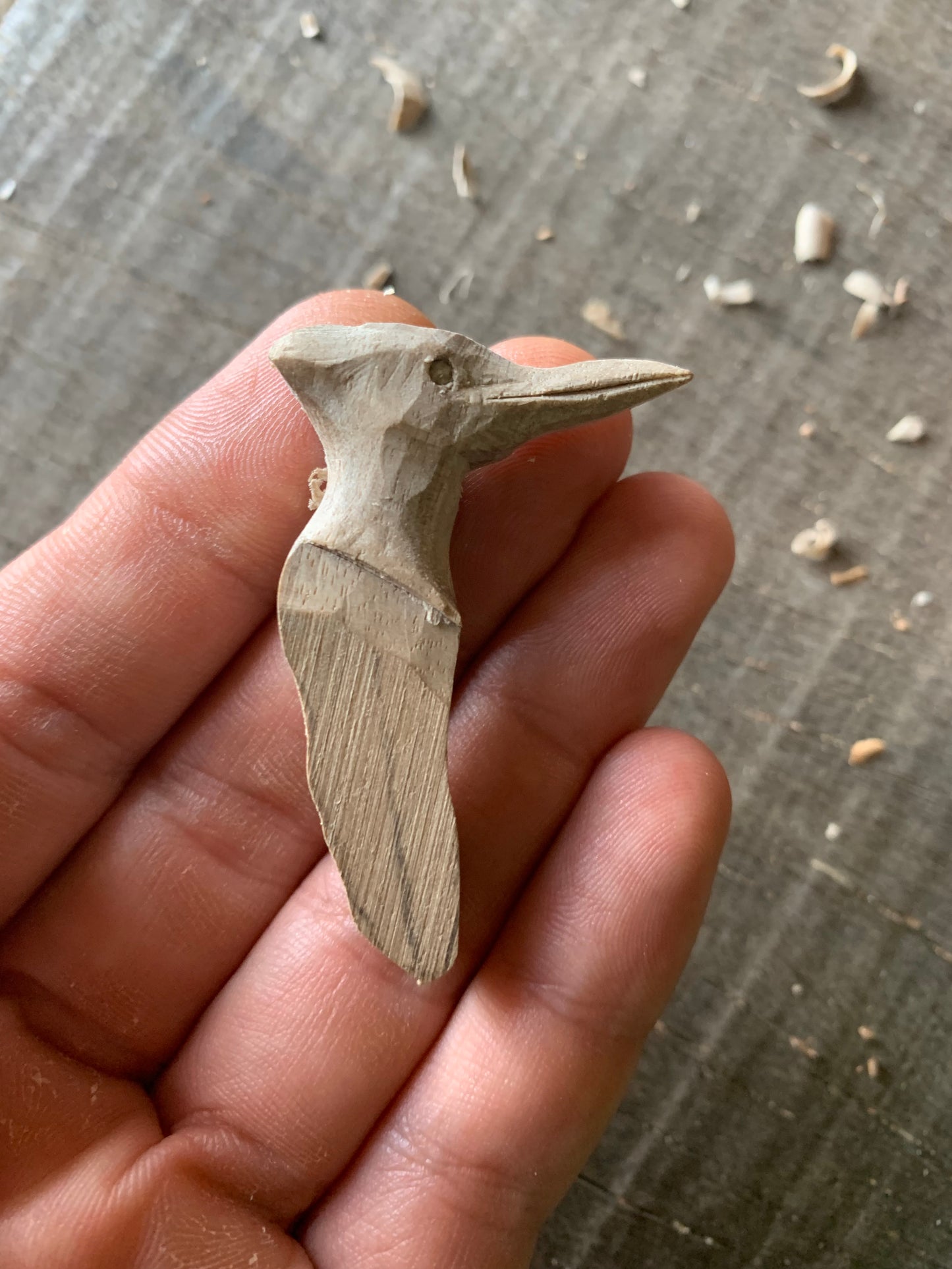 Woodpecker Head-Feather Pendant