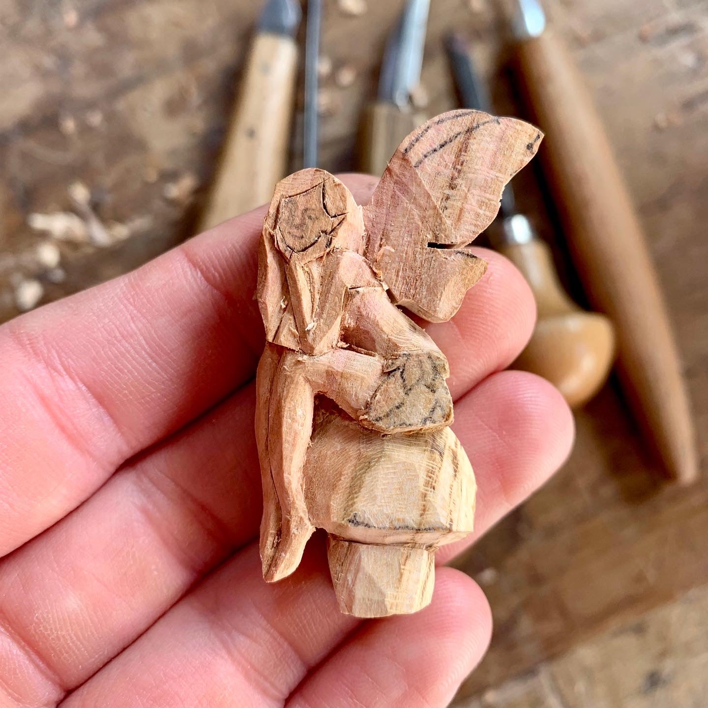 Fairy On Mushroom Pendant