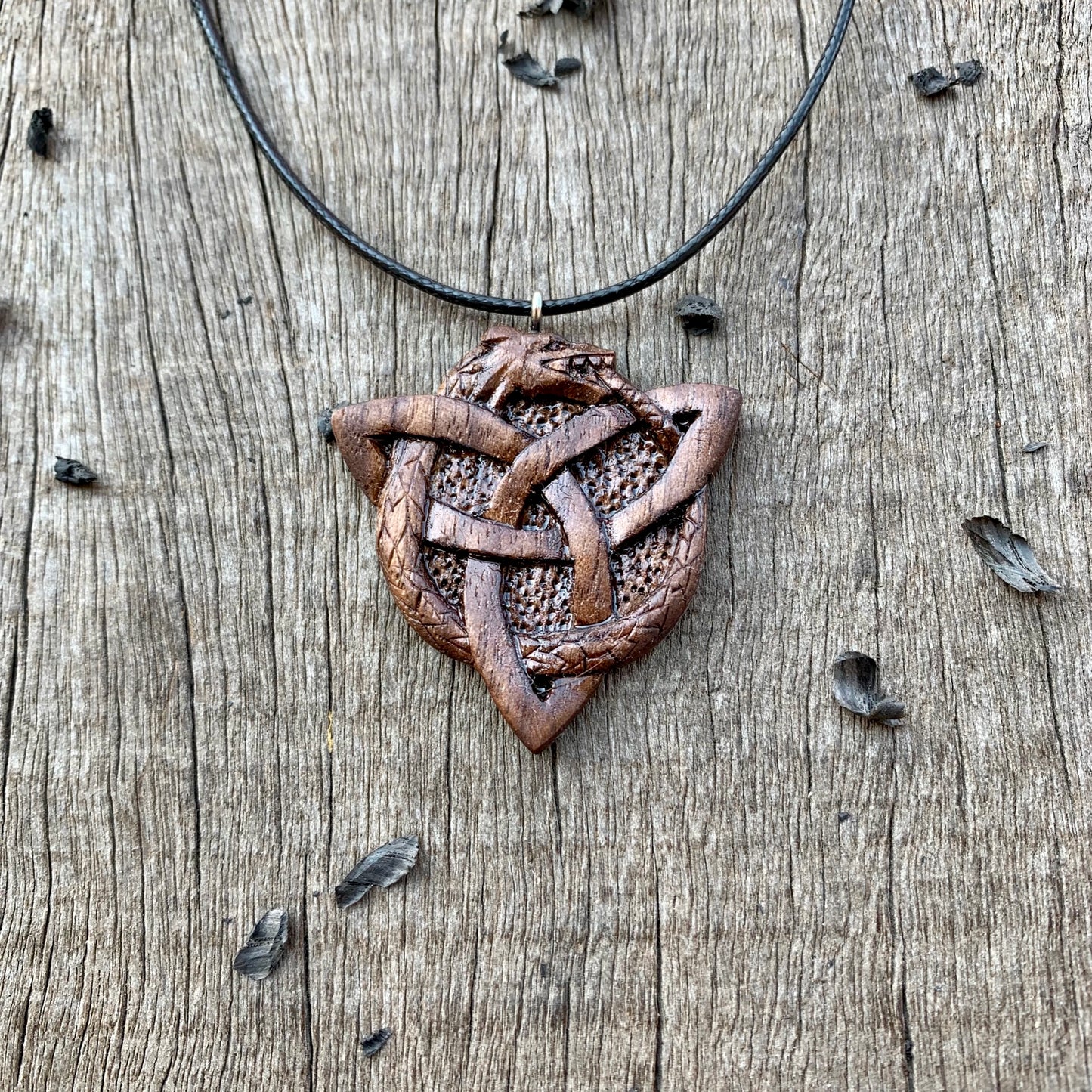 Uroboro Dragon Triquetra Pendant