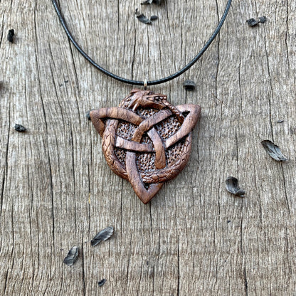 Uroboro Dragon Triquetra Pendant