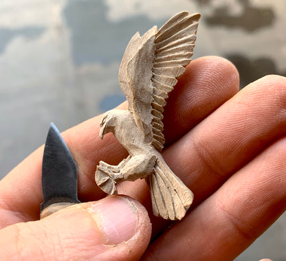 Flying Eagle Walnut Wood Pendant