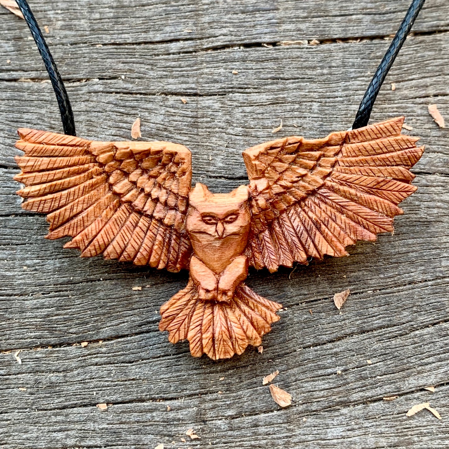 Open Wings Owl Pendant