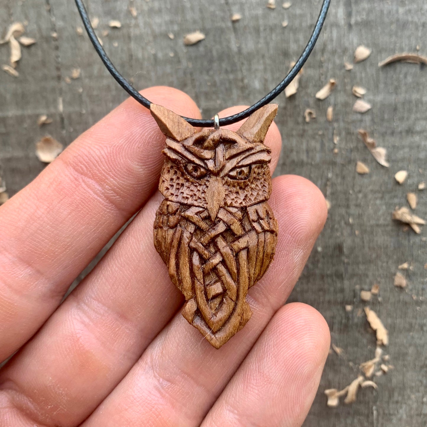 Celtic Style Owl Pendant