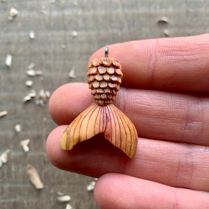 Siren's Tail Plum Wood Pendant