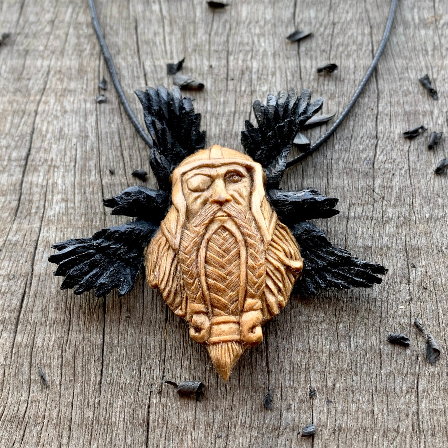 Odin with his Ravens Pendant