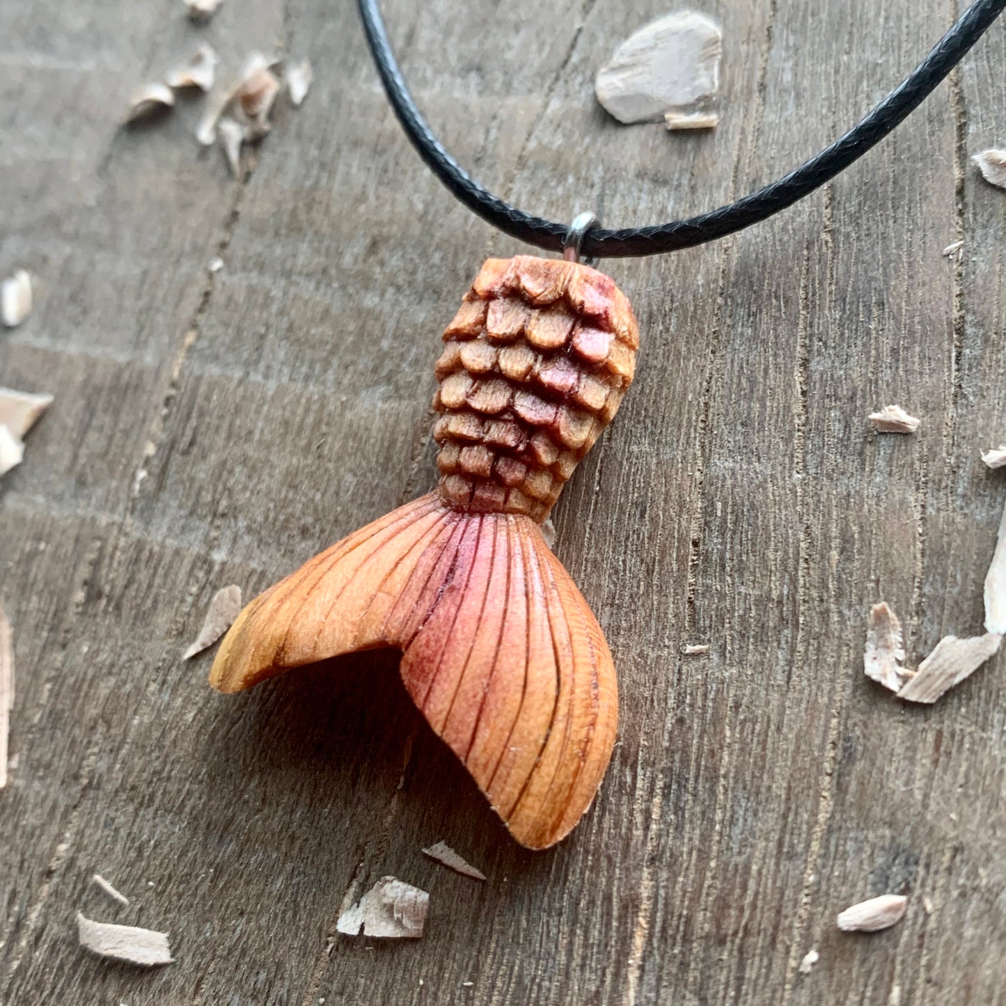 Siren's Tail Plum Wood Pendant