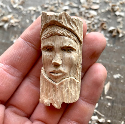 Oak Wood Female Spirit Pendant