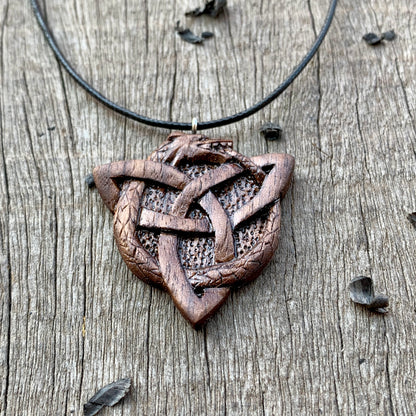 Uroboro Dragon Triquetra Pendant