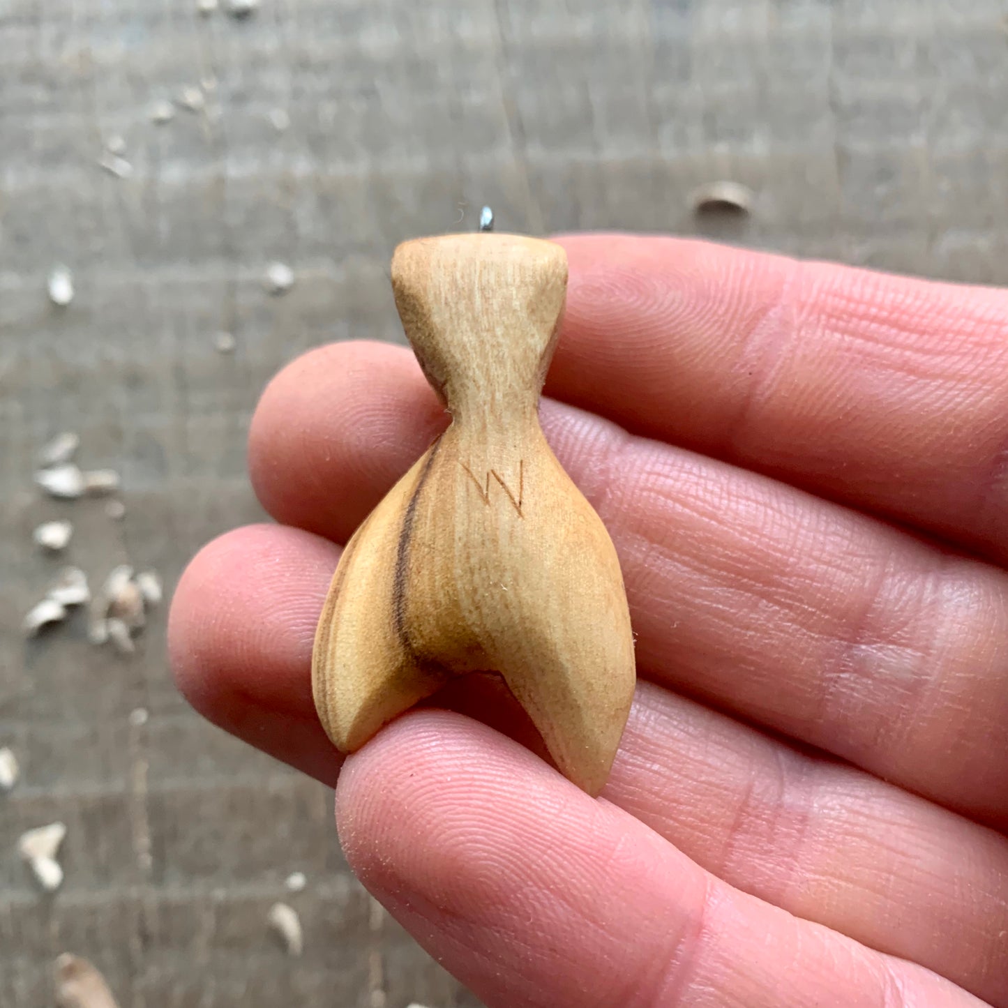 Siren's Tail Olive Wood Pendant