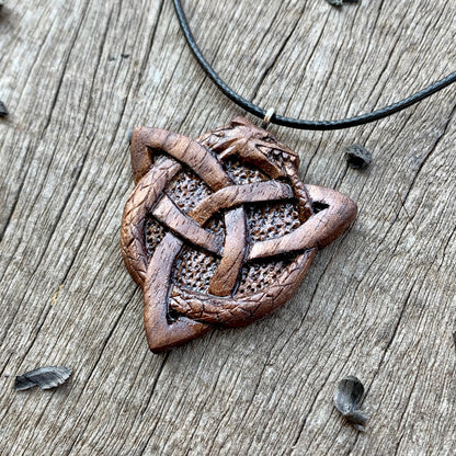 Uroboro Dragon Triquetra Pendant