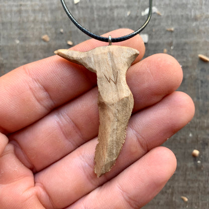 Woodpecker Head-Feather Pendant