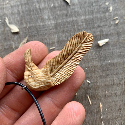 Seagull Head-Feather Pendant