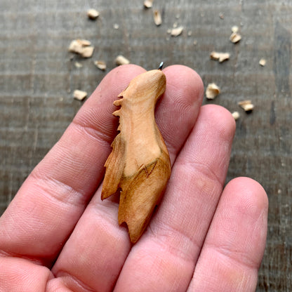 Angel's Wing Plum Wood Pendant