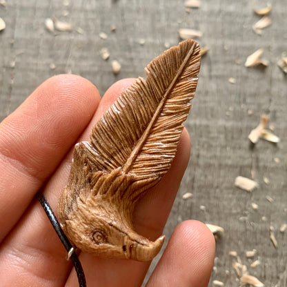 Eagle Head-Feather Pendant