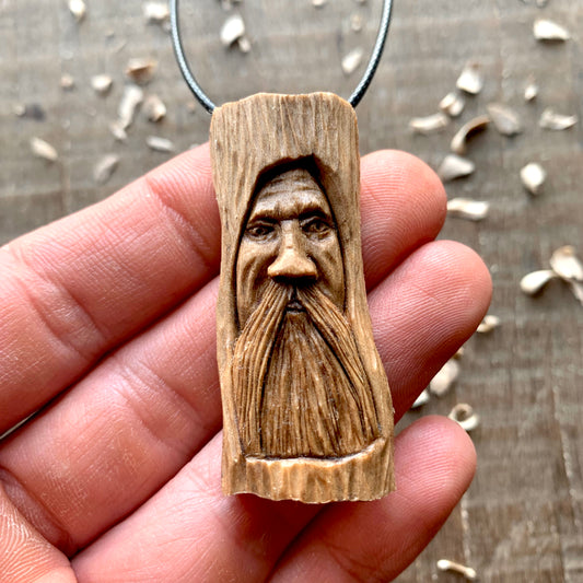 Walnut Wood Old Spirit Pendant