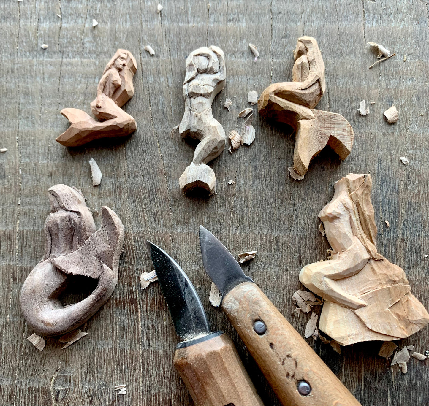 Siren Walnut Wooden Pendant