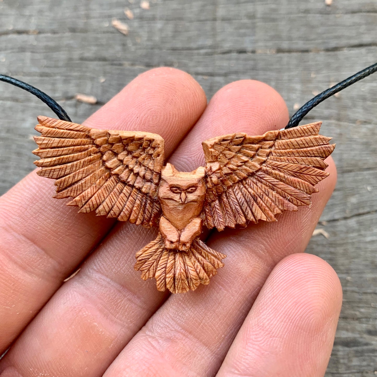 Open Wings Owl Pendant