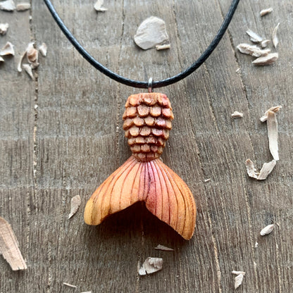 Siren's Tail Plum Wood Pendant