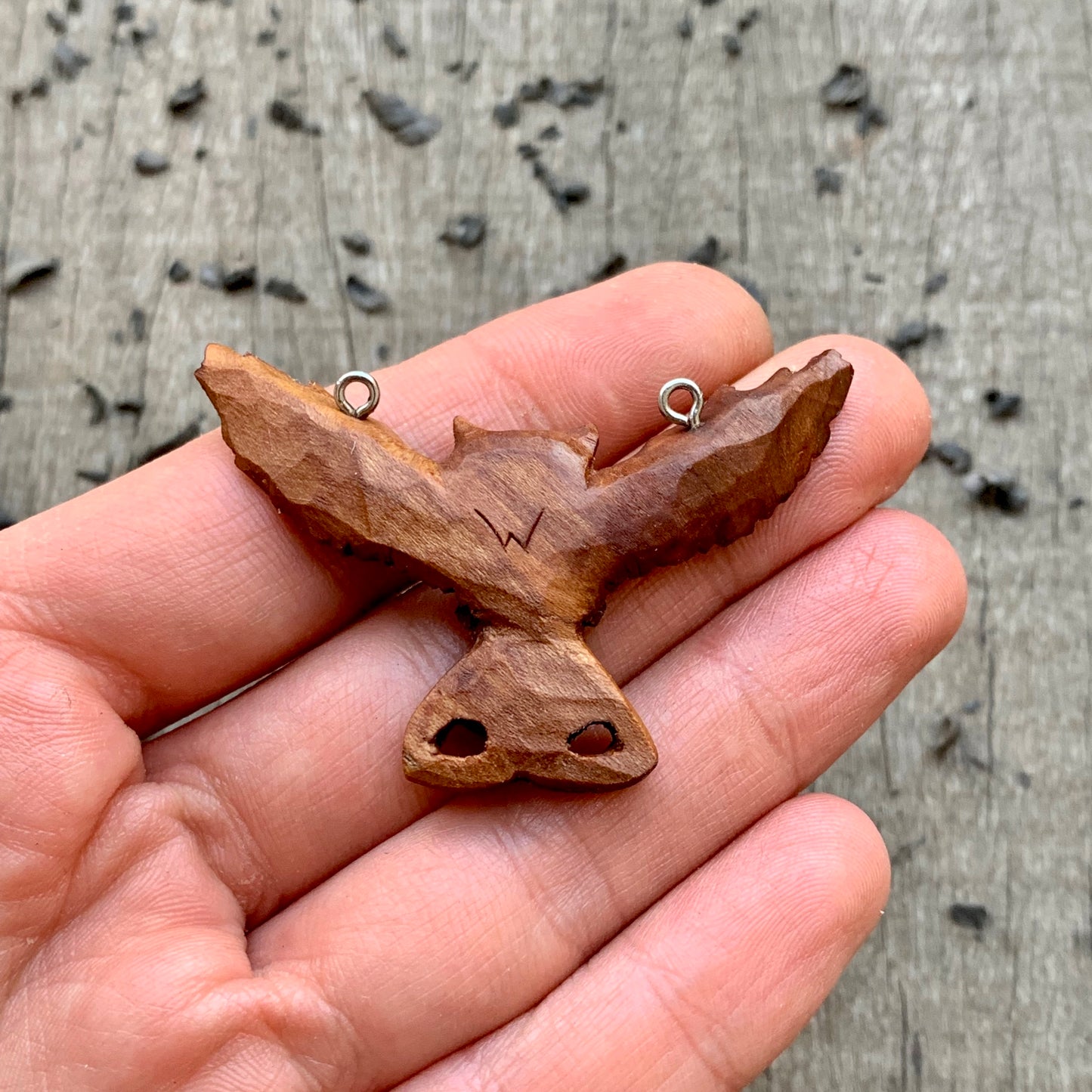 Flying Owl with Triquetra Pendant