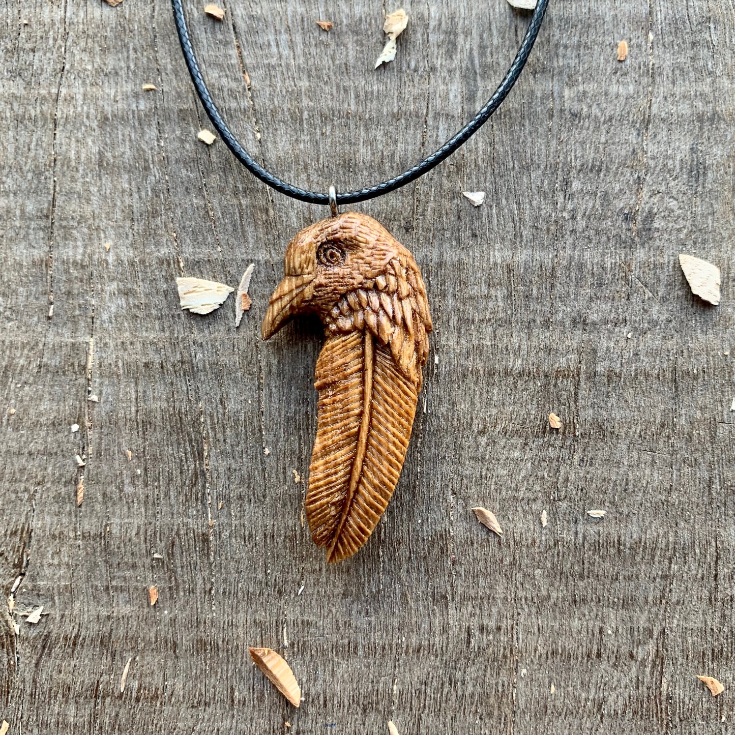 Pigeon Head-Feather Pendant